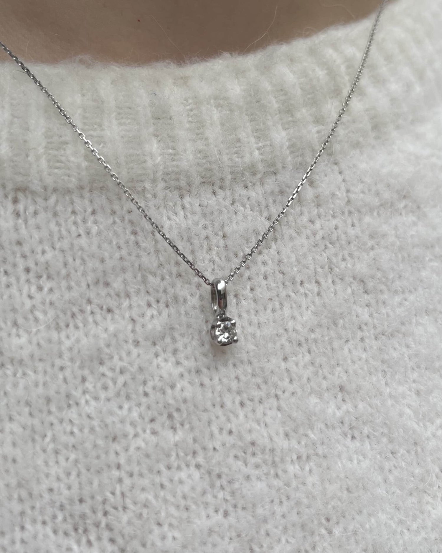 Pendentif Diamant 0.20 carat &quot;Gaelle&quot; - Elliade Paris