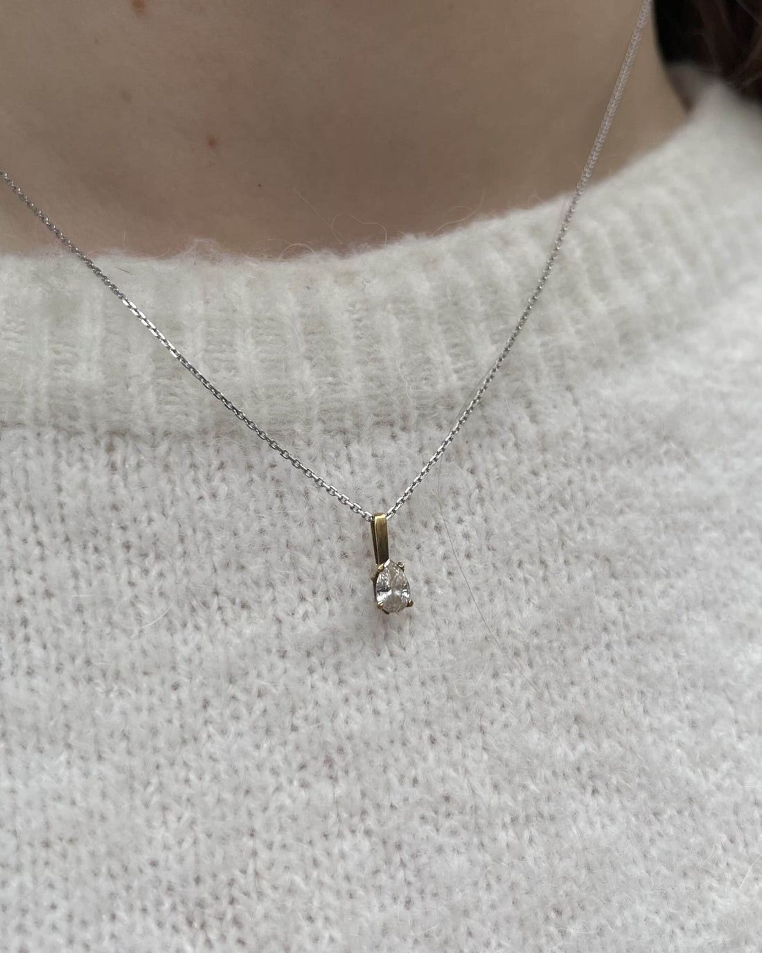 Pendentif Diamant 0.30 carat &quot;Jane&quot; - Elliade Paris
