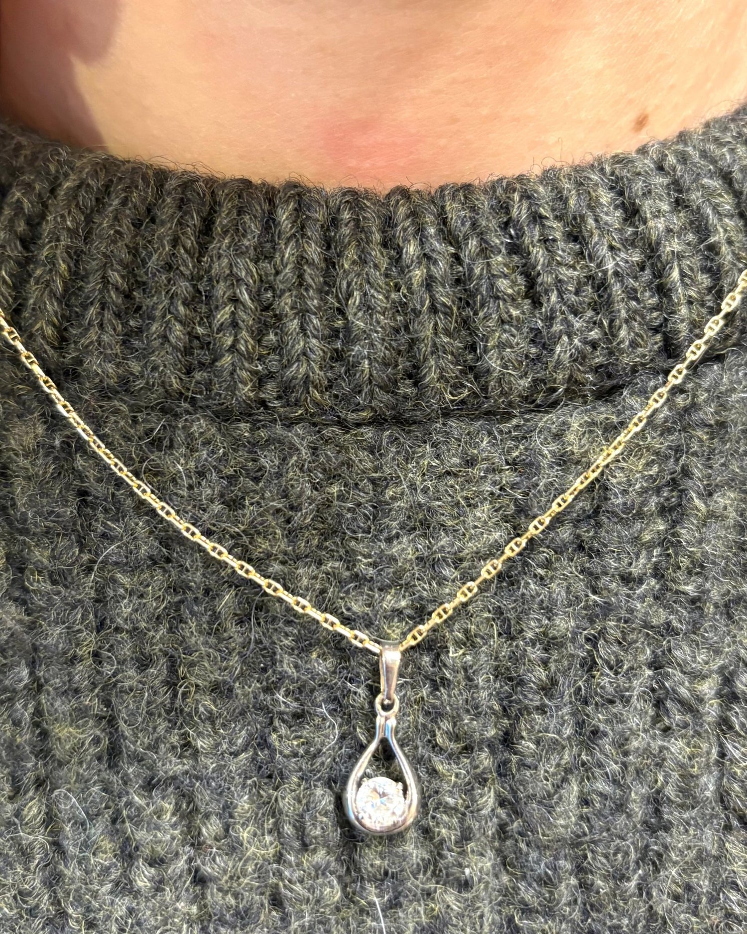 Pendentif Diamant 0.38 carat "Amy" - Elliade Paris