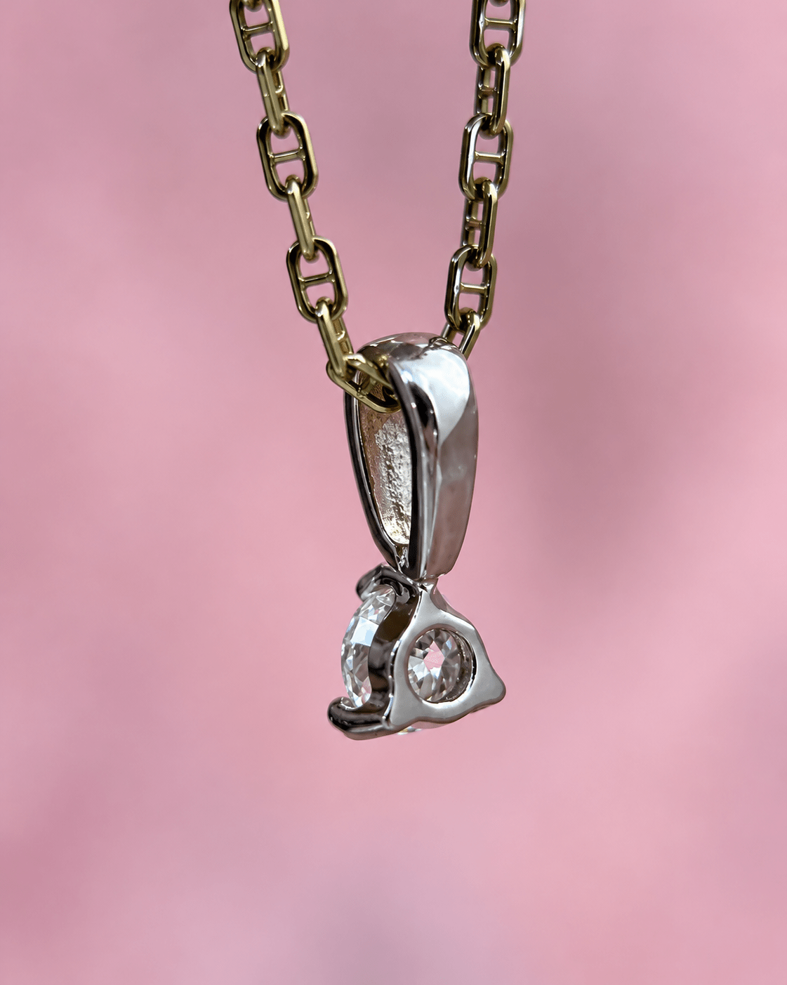 Pendentif Diamant &amp; Or "Auguste" - Elliade Paris