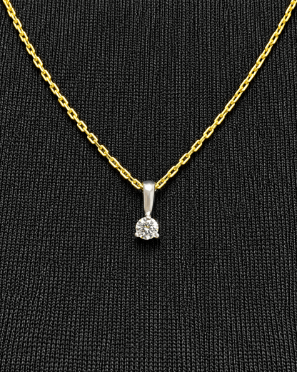 Pendentif Diamant &amp; Or "Auguste" - Elliade Paris