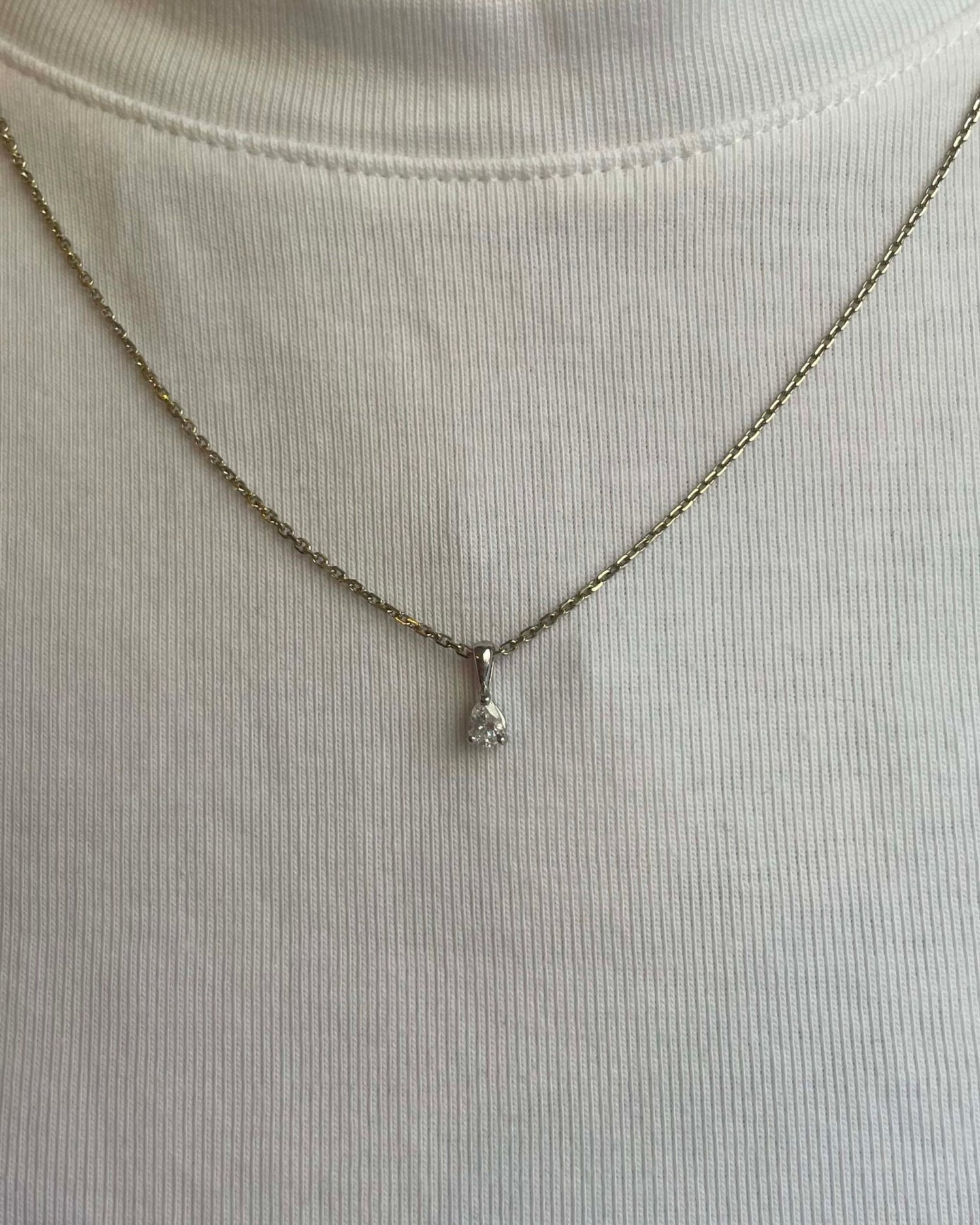 Pendentif Diamant Poire &quot;Lolita&quot; - Elliade Paris