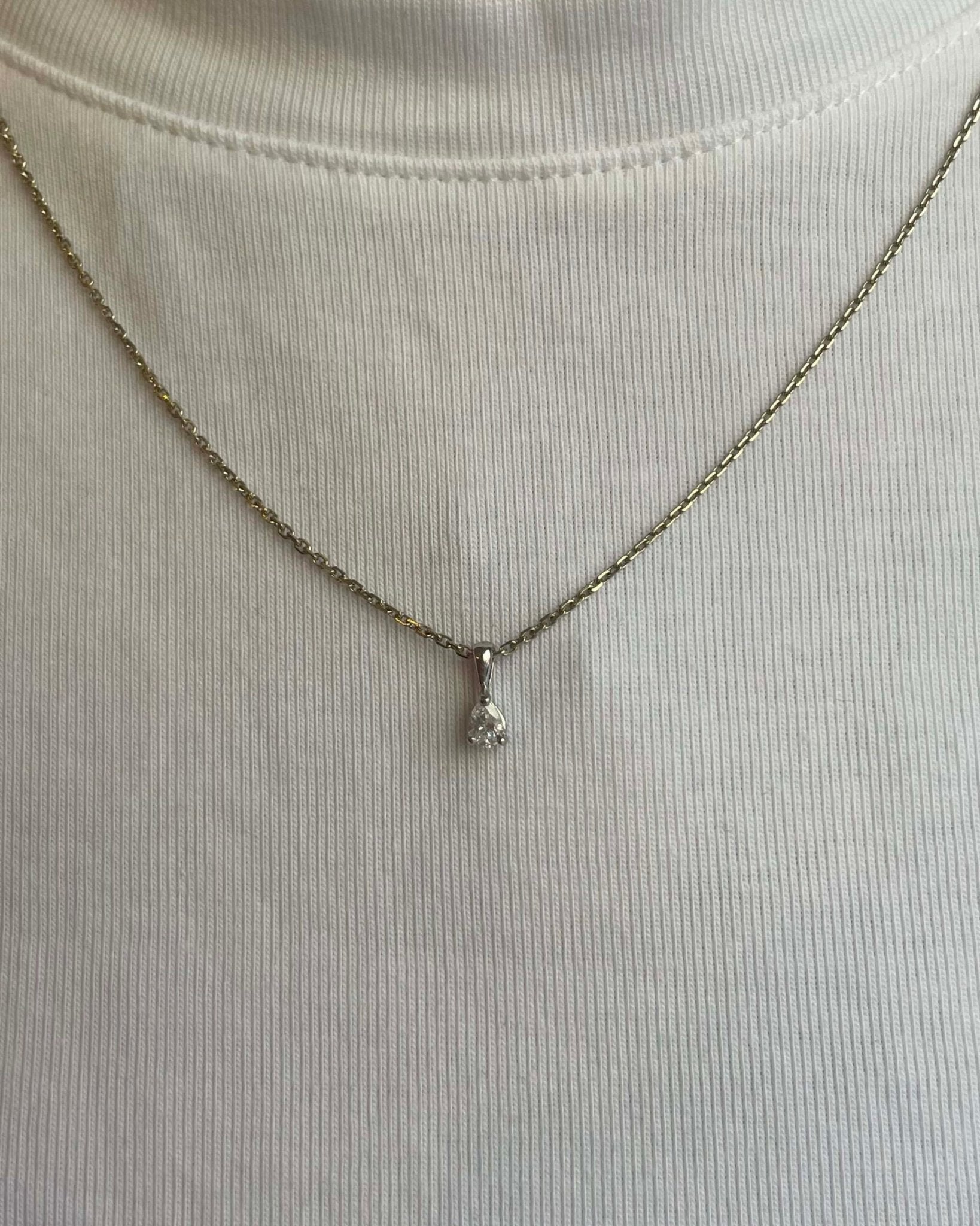 Pendentif Diamant Poire &quot;Lolita&quot; - Elliade Paris