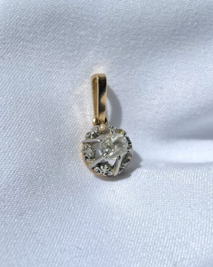Pendentif diamant vintage "Mélanie" - Elliade Paris