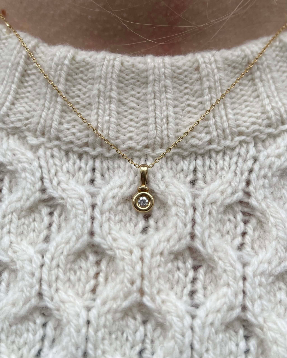 Pendentif diamant vintage &quot;Bria&quot;