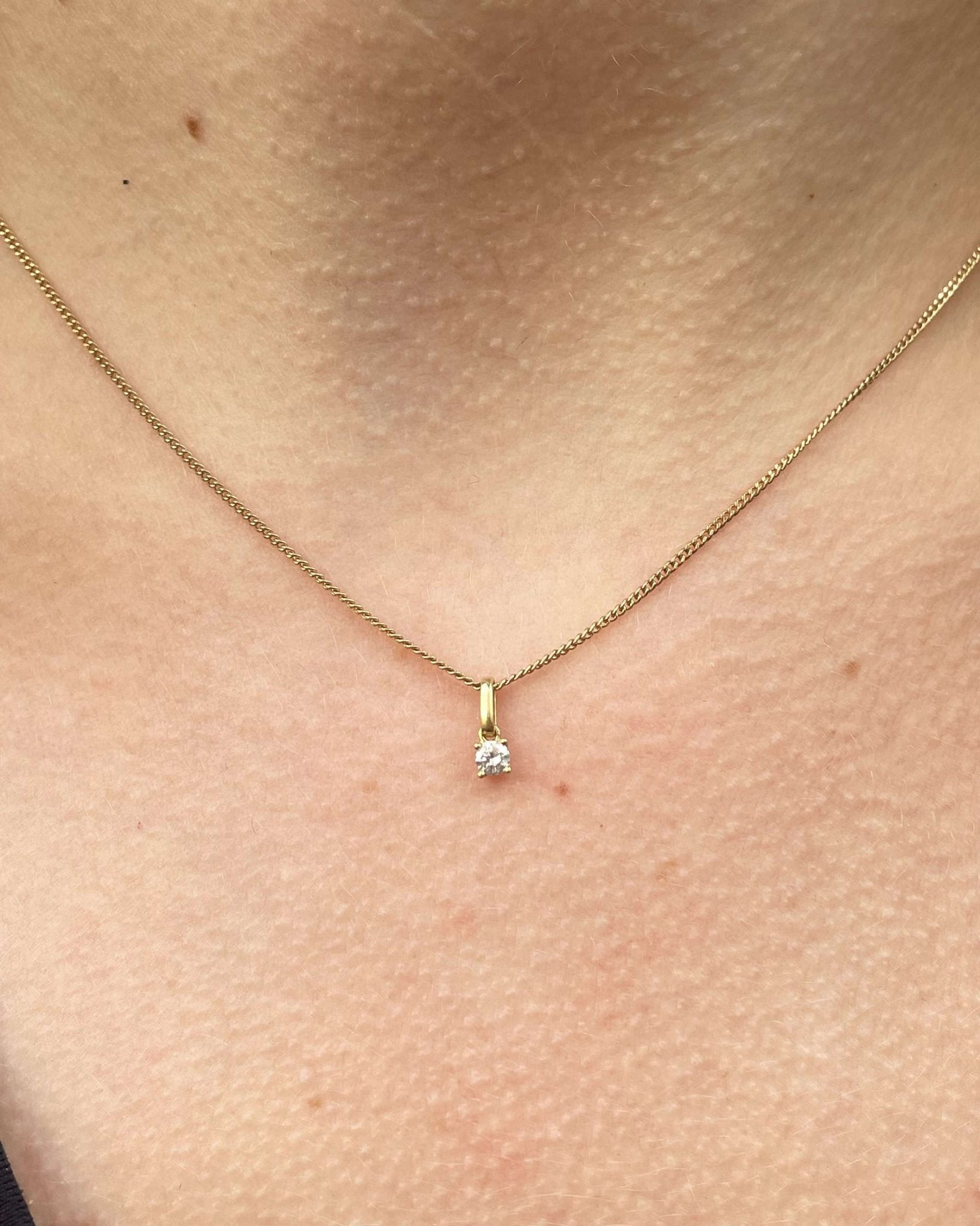 Pendentif Diamant vintage &quot;Tilia&quot; - Elliade Paris