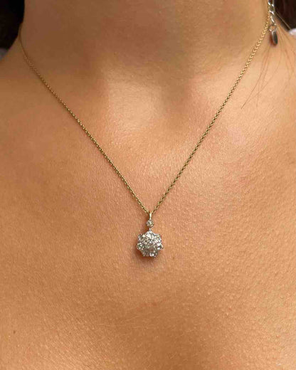 Pendentif Vintage Marguerite Diamants 0.63 carat &quot;Emme&quot;