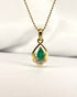 Pendentif Émeraude 0.40 carat & Diamants "Tissoa" - Elliade Paris