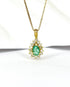 Pendentif Émeraude 0.44 carat & Diamants 0.28 carat "Laly" - Elliade Paris