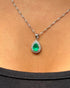 Pendentif Émeraude Colombienne 1.50 carat & Diamants 0.51 carat "Angelique" - Elliade Paris
