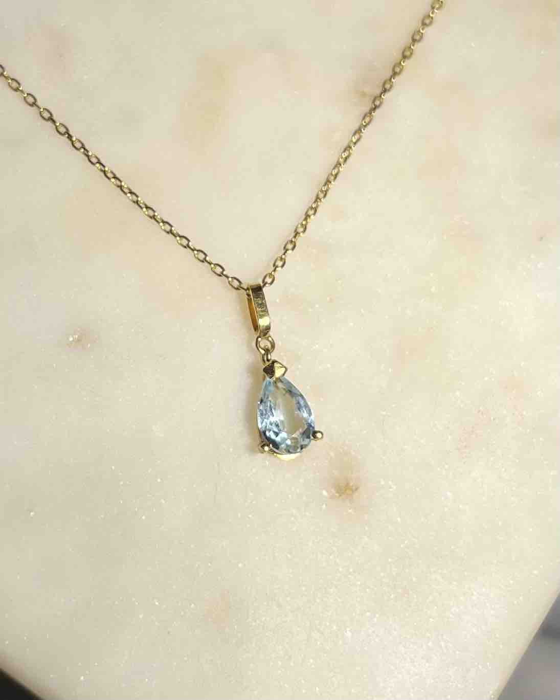 Pendentif "Emie" Aigue - Marine - Elliade Paris