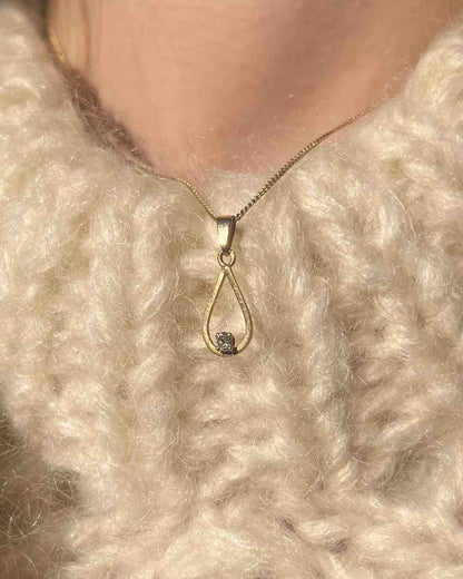 Pendentif Goutte Diamant &quot;Romy&quot; - Elliade Paris