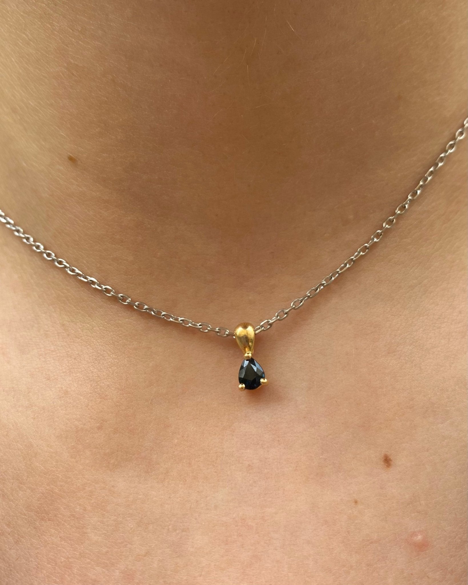 Pendentif Goutte Saphir &quot;Alina&quot; - Elliade Paris