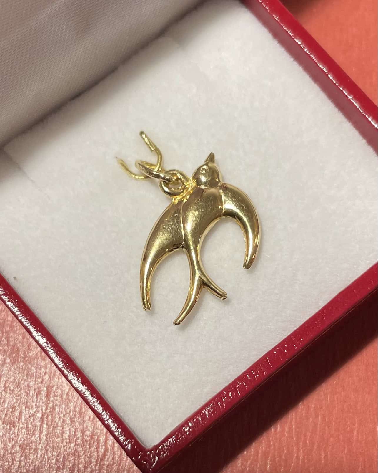 Pendentif Hirondelle Or 18 carats &quot;Frédérique&quot; - Elliade Paris