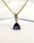 Pendentif Iolite 1.26 carat & Diamant "Oceane" - Elliade Paris