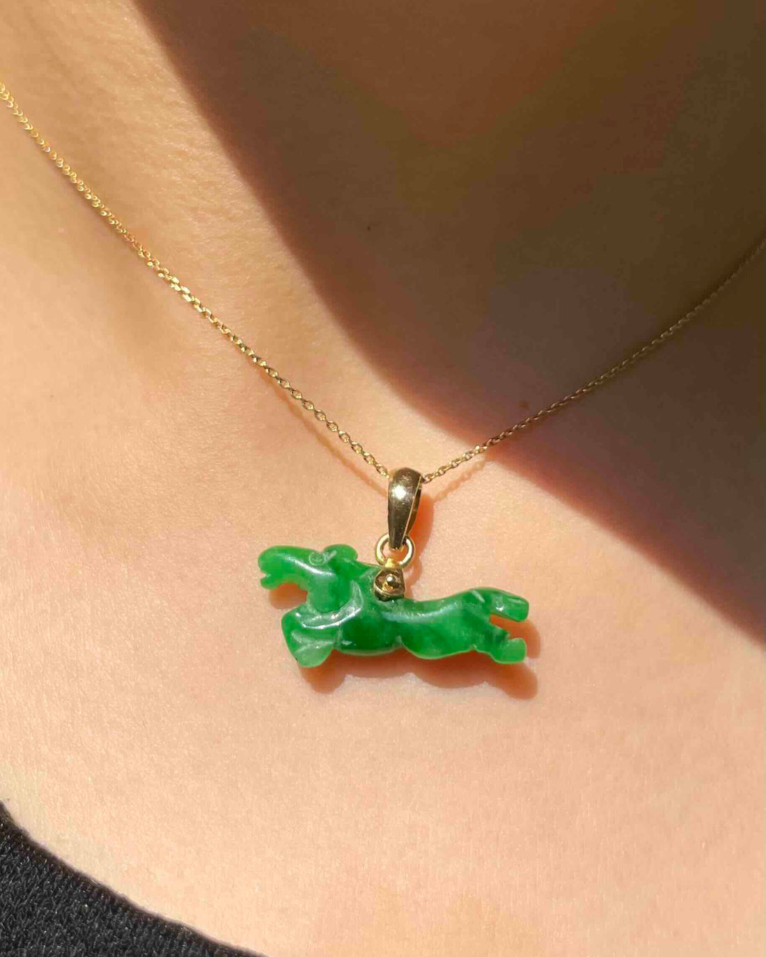 Pendentif Jade vintage &quot;Janice&quot;