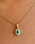 Pendentif Marguerite Émeraude & Diamants "Angella" - Elliade Paris