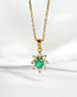 Pendentif Marguerite Émeraude & Diamants "Maïa" - Elliade Paris