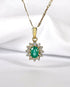 Pendentif Marguerite Émeraude & Diamants "Ruth" - Elliade Paris