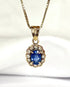 Pendentif Marguerite Saphir 0.56 carat & Diamants 0.24 carat "Taline" - Elliade Paris