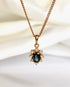 Pendentif Marguerite Saphir 0.60 carat & Diamants "Shella" - Elliade Paris
