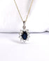 Pendentif Marguerite Saphir 1.50 carat & Diamants 0.70 carat "Maïe" - Elliade Paris