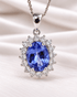 Pendentif Marguerite Tanzanite 1.15 carat & Diamants "Julie" - Elliade Paris