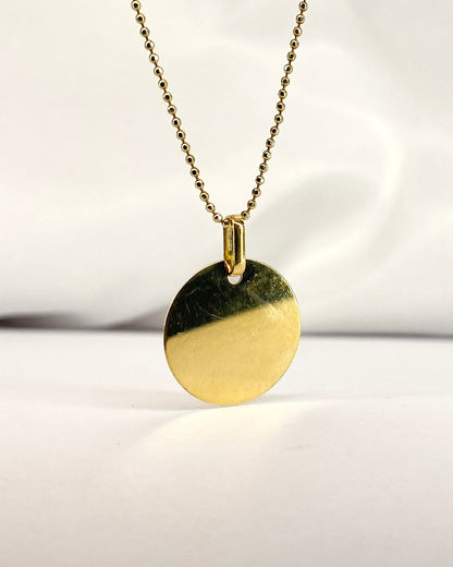 Pendentif Médaillon Or Jaune "Jimmy" - Elliade Paris