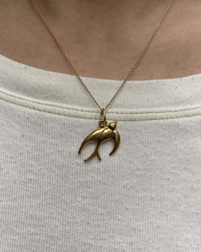 Pendentif Hirondelle Or 18 carats &quot;Frédérique&quot;