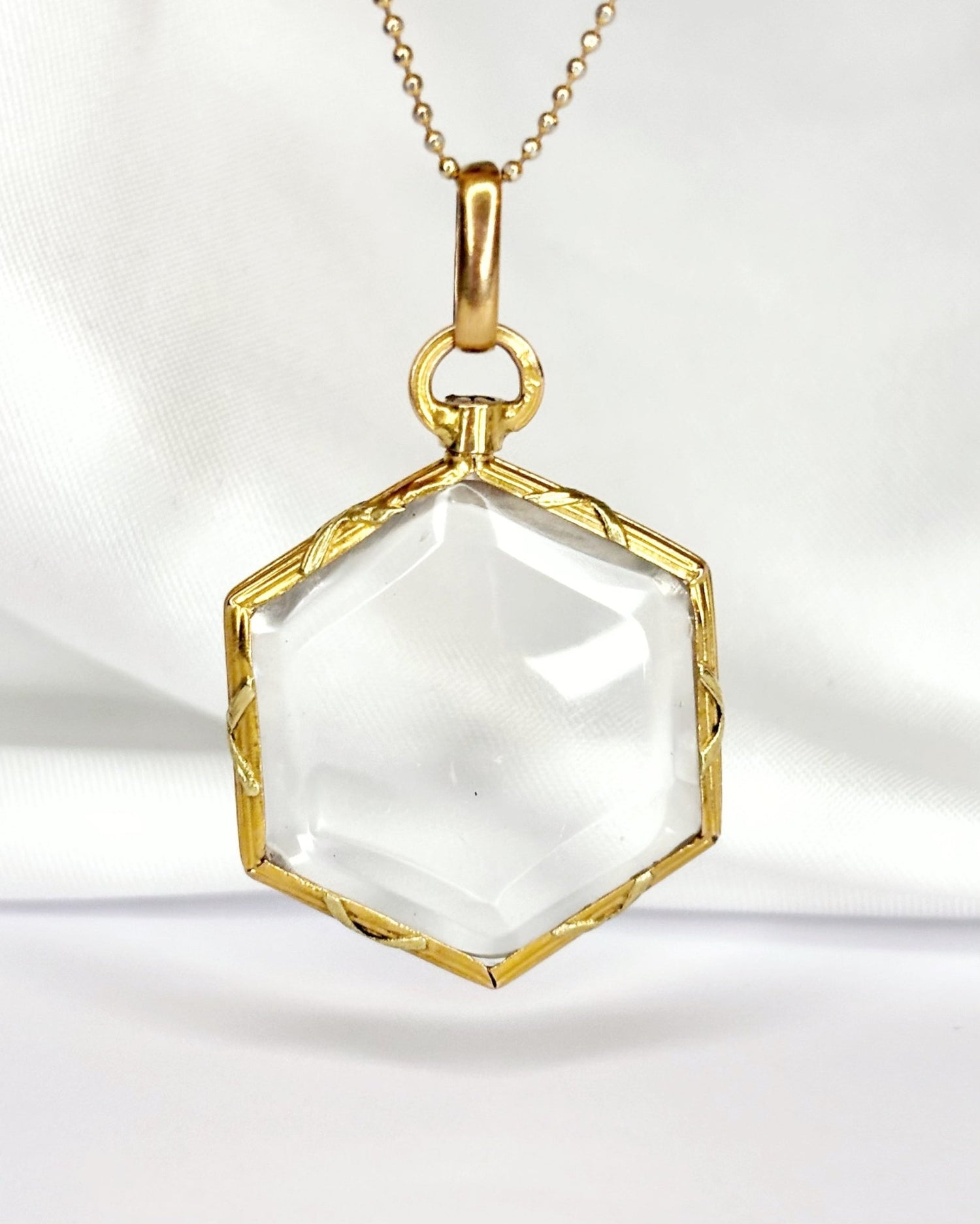 Pendentif Or Jaune &amp; Verre "Oury" - Elliade Paris