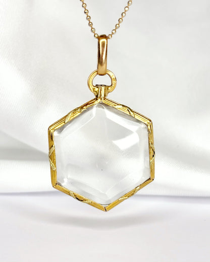 Pendentif Or Jaune &amp; Verre "Oury" - Elliade Paris