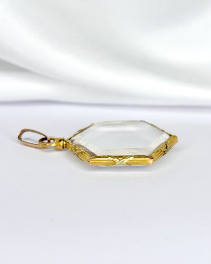 Pendentif Or Jaune &amp; Verre "Oury" - Elliade Paris