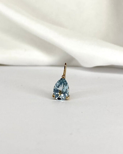 Pendentif Poire Aigue - Marine 0.55 carat &quot;Cheyanne&quot; - Elliade Paris