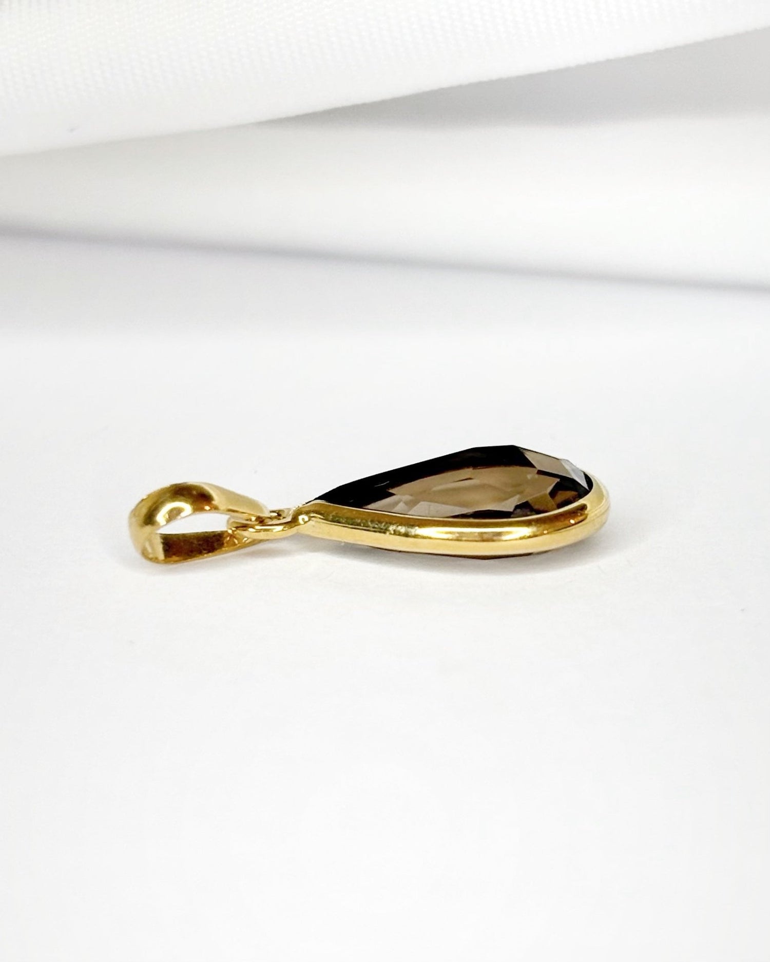 Pendentif Poire Quartz Fumé 1.82 carat "Mia" - Elliade Paris