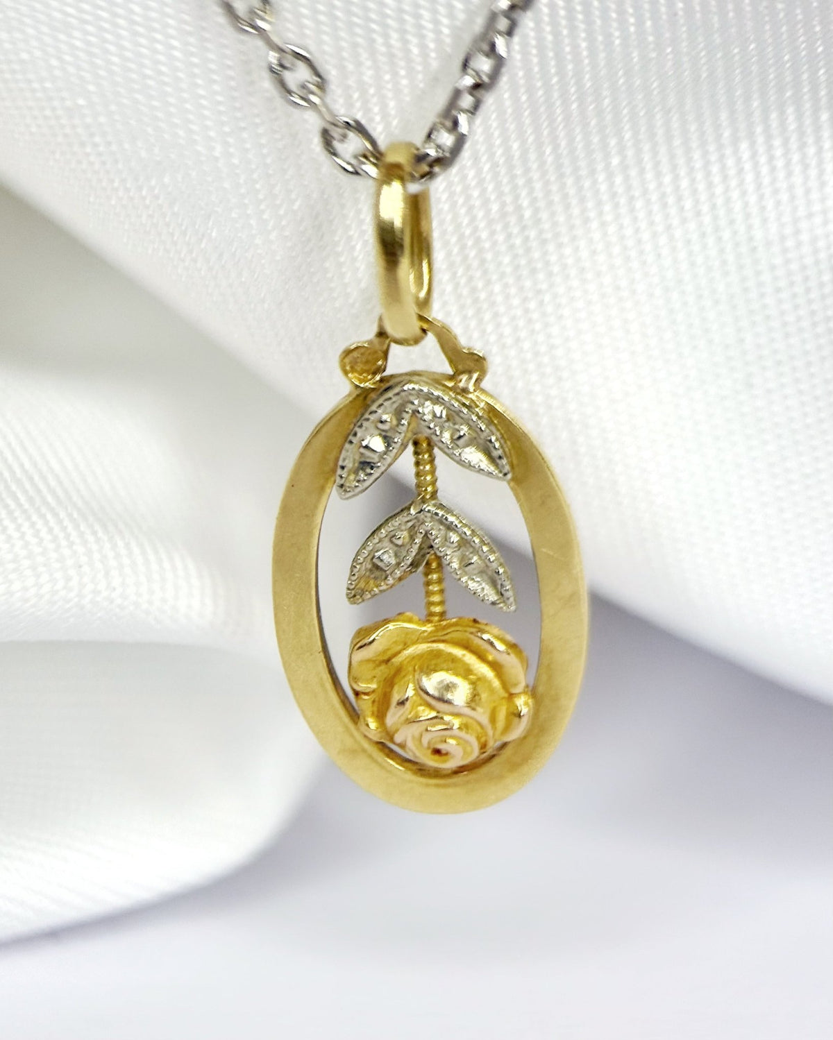 Pendentif romantique deux Ors "Flore" - Elliade Paris