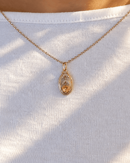 Pendentif romantique deux Ors "Flore" - Elliade Paris
