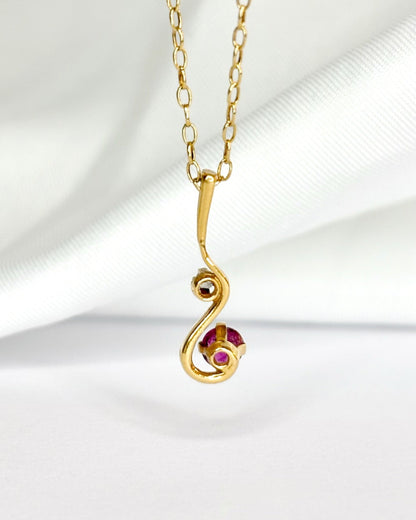 Pendentif Rubis 0.25 carat &amp; Diamant "Evelina" - Elliade Paris