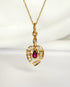 Pendentif Rubis 0.43 carat & Diamants 0.30 carat "Augustine" - Elliade Paris