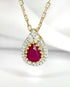 Pendentif Rubis 0.80 carat & Diamants "Yann" - Elliade Paris