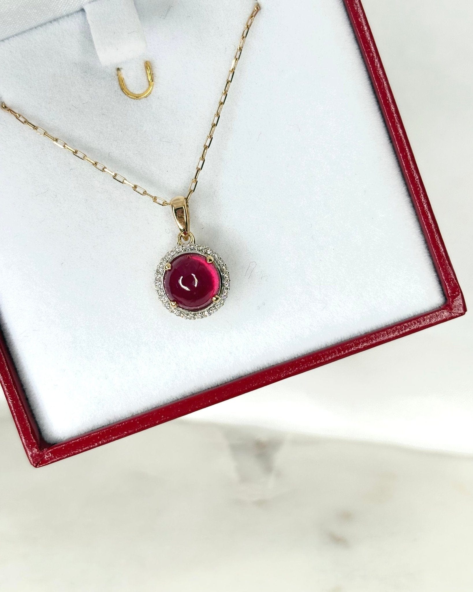 Pendentif Rubis 4.60 carats &amp; Diamants "Romane" - Elliade Paris