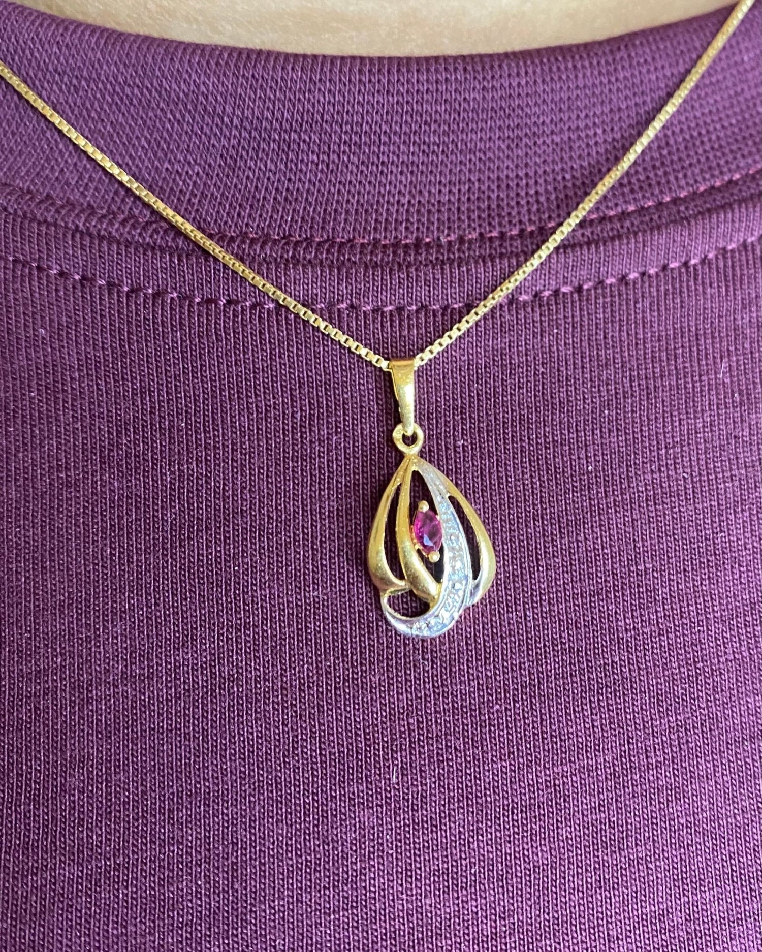 Pendentif Rubis &quot;Alexa&quot; - Elliade Paris