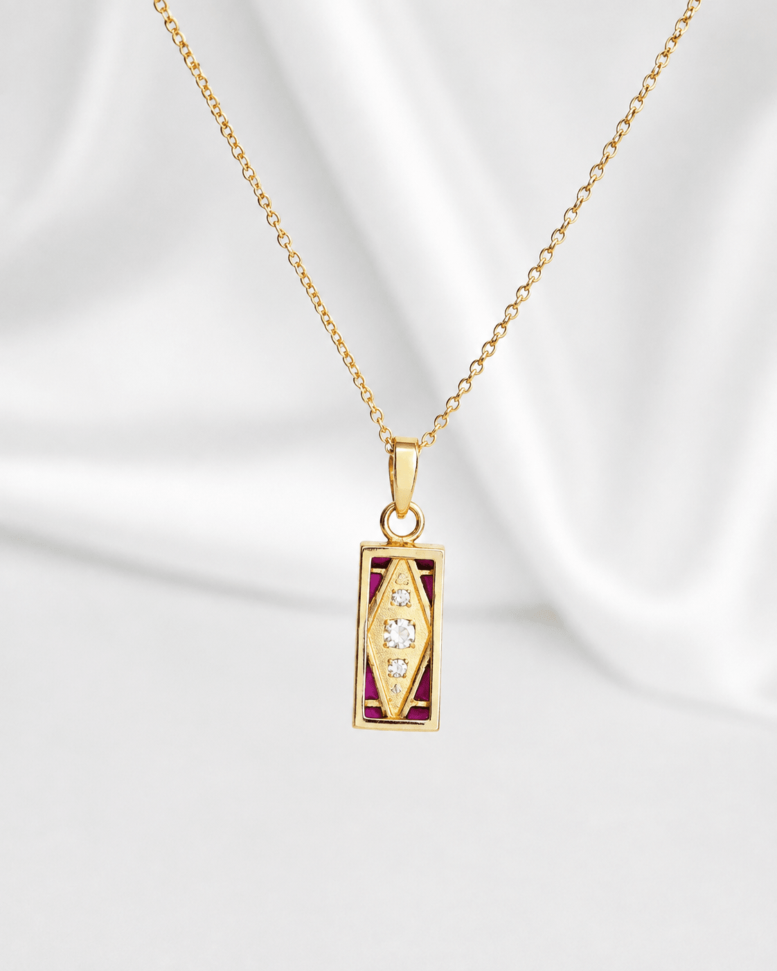 Pendentif Rubis &amp; Diamants "Charline" - Elliade Paris