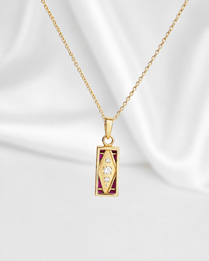 Pendentif Rubis &amp; Diamants "Charline" - Elliade Paris