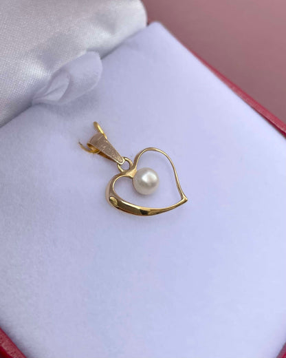 Pendentif Vintage Cœur Perle &quot;Maelle&quot;