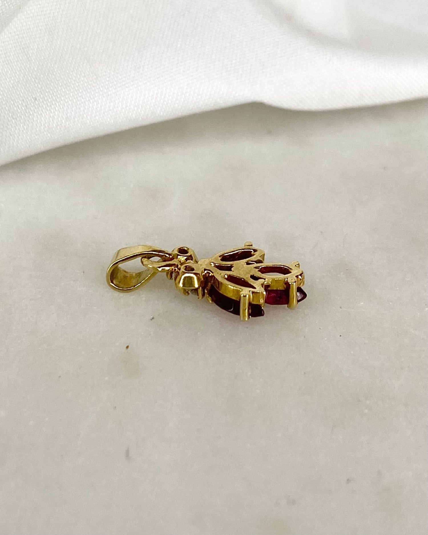 Pendentif Rubis &amp; Diamants &quot;Fiona&quot; - Elliade Paris