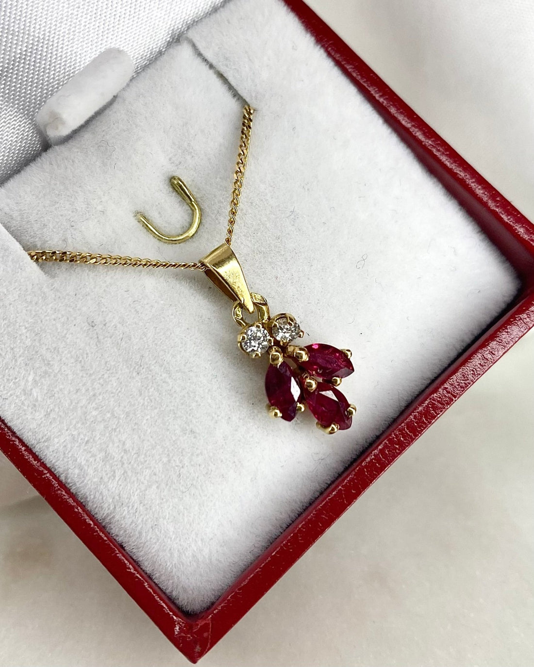 Pendentif Rubis &amp; Diamants &quot;Fiona&quot; - Elliade Paris