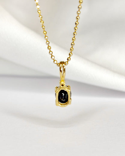 Pendentif Saphir 0.70 carat &amp; Diamant "Marin" - Elliade Paris