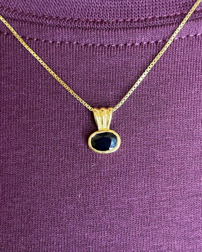 Pendentif Saphir 0.90 carat &quot;Louanne&quot; - Elliade Paris