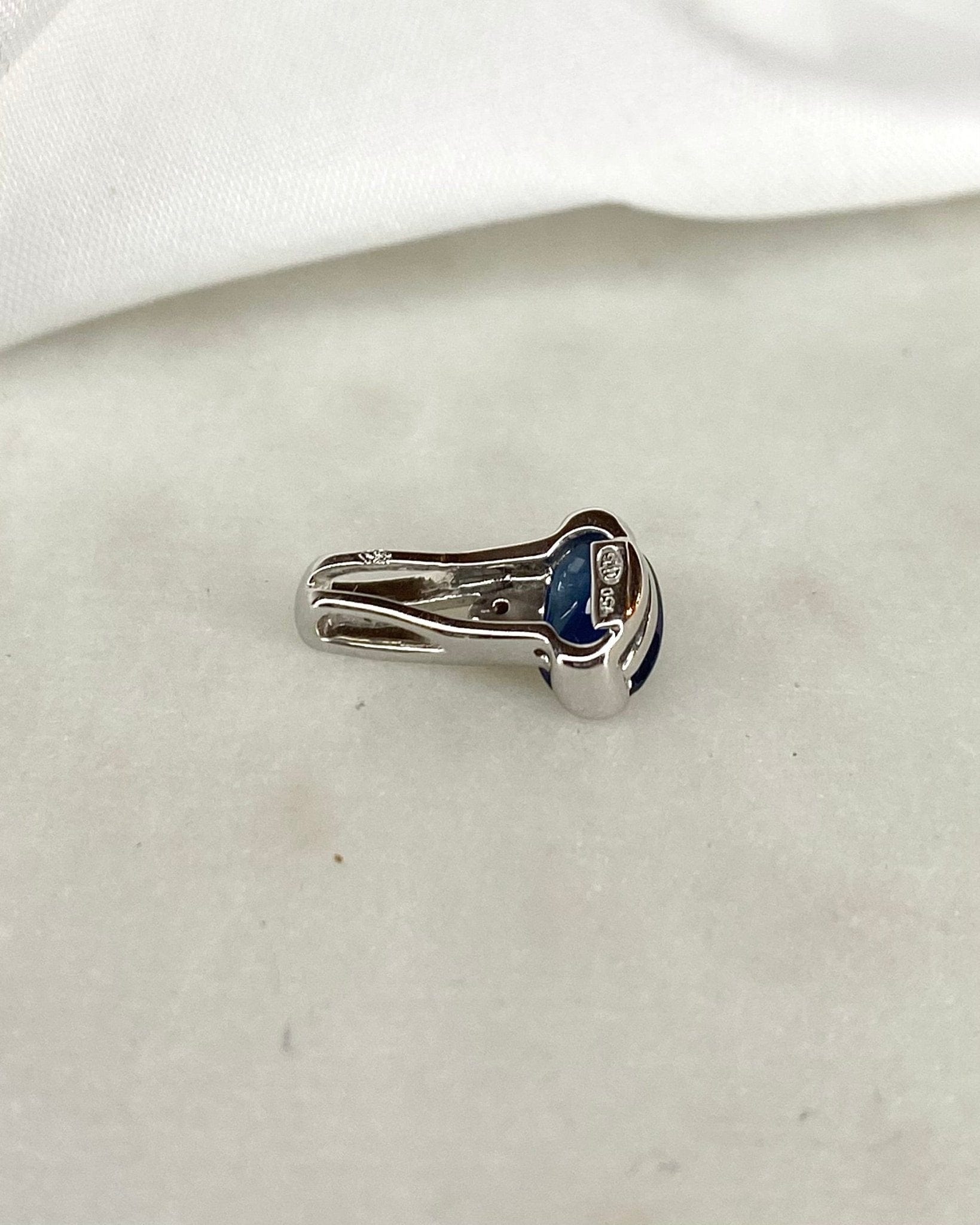 Pendentif Saphir 1 carat &amp; Diamant "Lison" - Elliade Paris