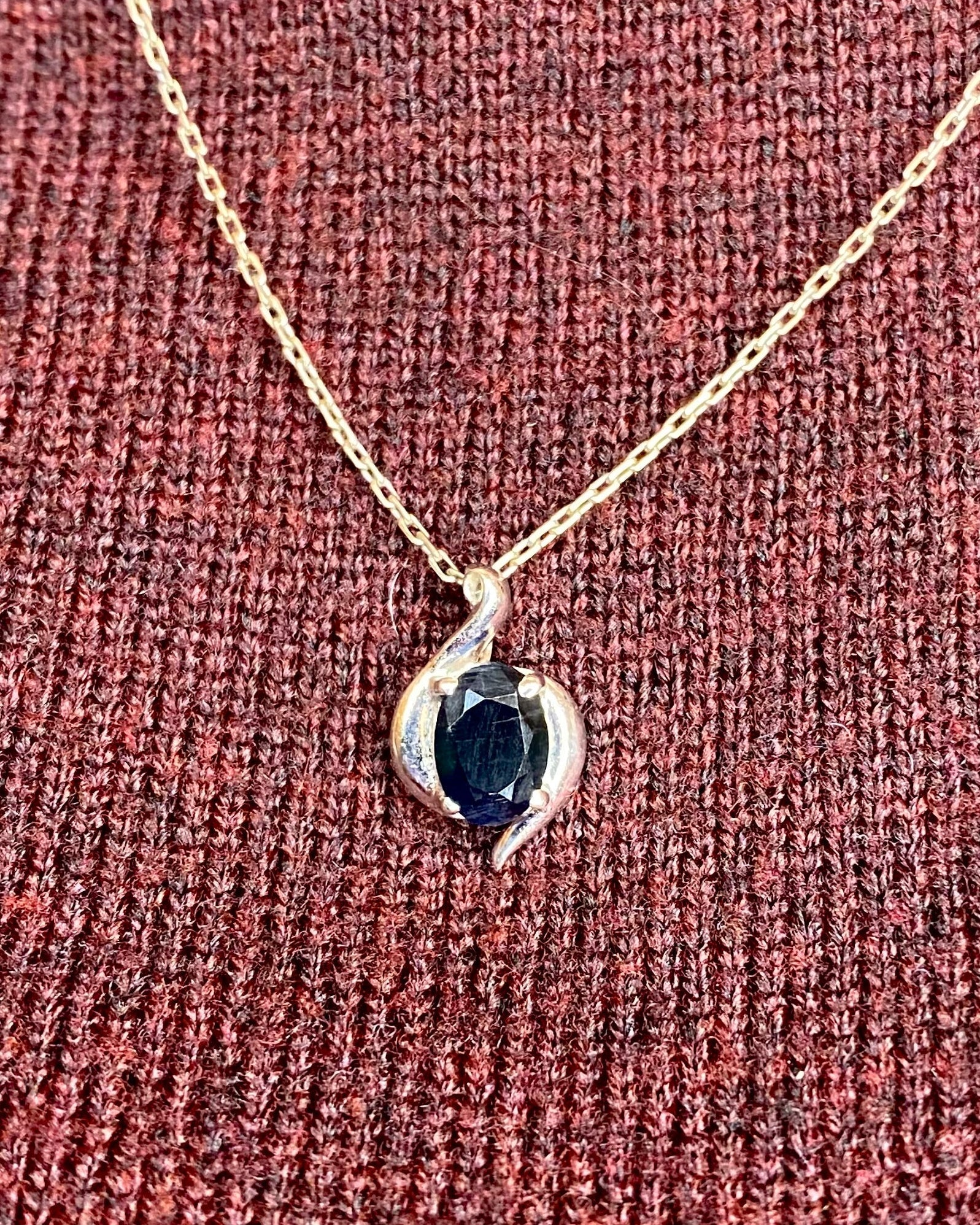 Pendentif Saphir 1 carat "Justine" - Elliade Paris